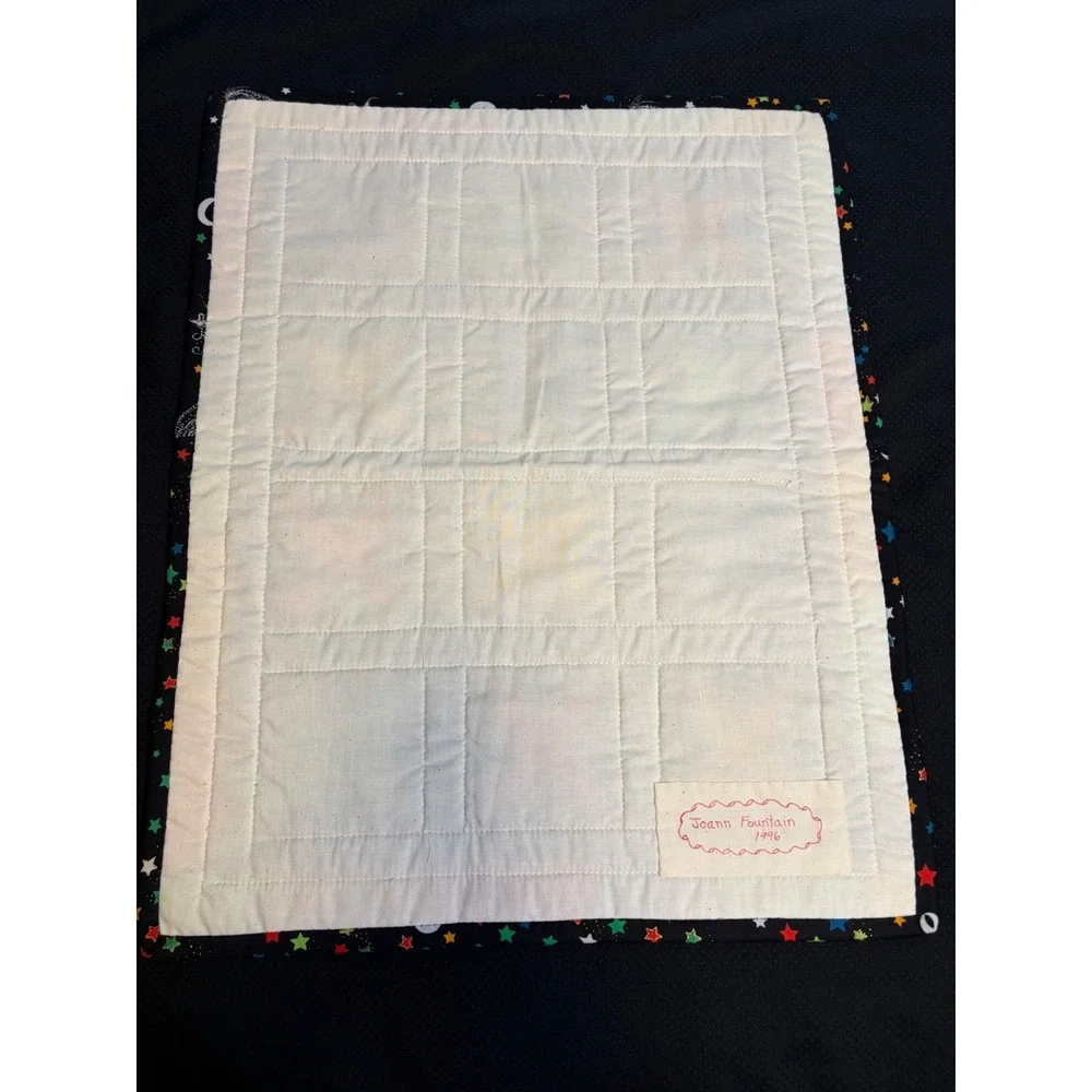Handmade black thanks throw